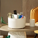 Organizador Giratorio 360° para Maquillaje – Soporte para Brochas, Labiales y Cosméticos
